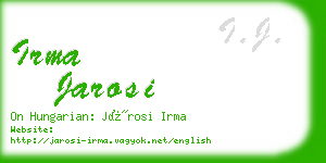 irma jarosi business card